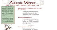 Desktop Screenshot of adonismirror.com